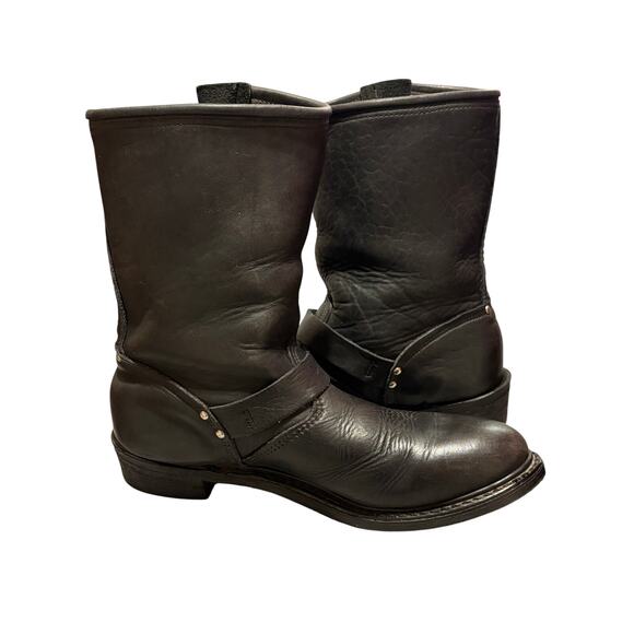 Rare VTG Harley-Davidson Size 9 Women’s Soft Black Leather Pull On Boots - Picture 7 of 14